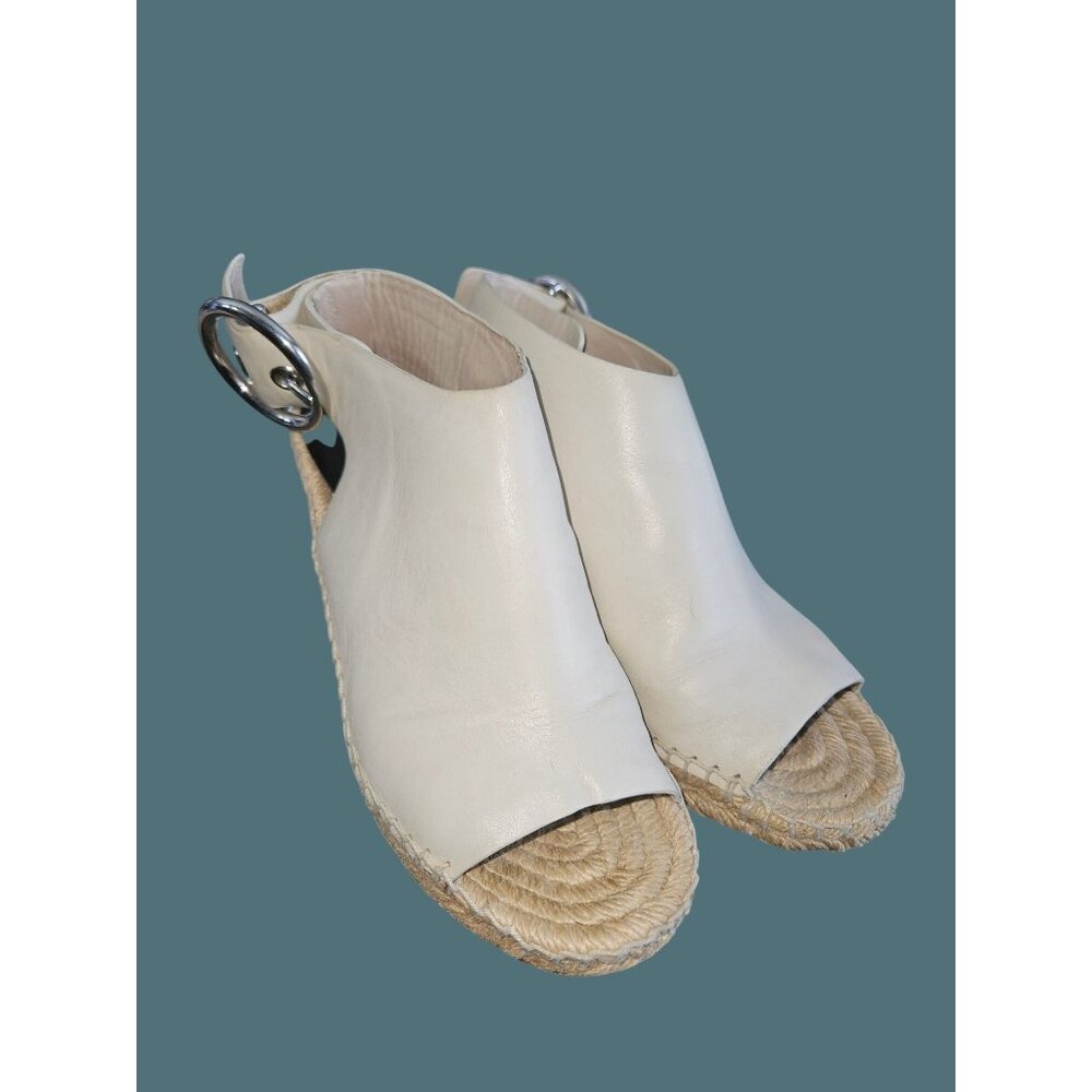 Celine Calfskin Leather Open Toe Wedge Espadrille Sandals Women  EU 36 US 6 - Picture 2 of 16